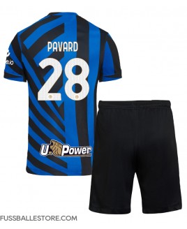 Günstige Inter Milan Benjamin Pavard #28 Heimtrikotsatz Kinder 2024-25 Kurzarm (+ Kurze Hosen)